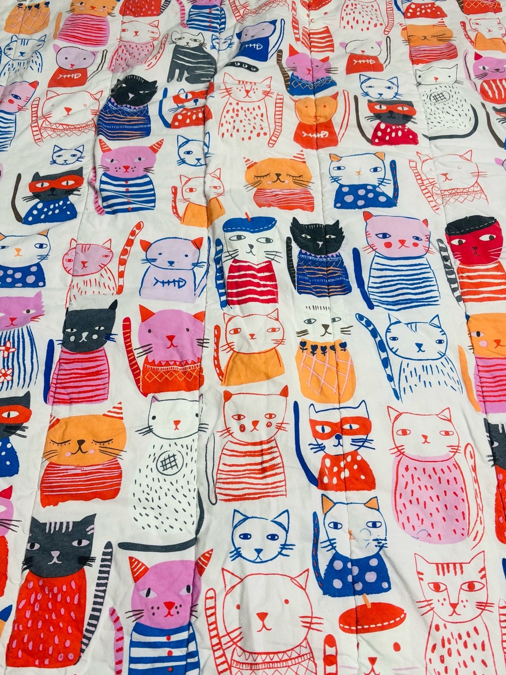 Anthropologie Carolyn Gavin Cat Collection Kids Quilting Toddler Size - Picture 7 of 9